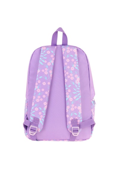 Kaukko Soft Floral Kız Çocuk Üç Bölmeli Mor Çiçekli Okul Sırt Çantası - K1793 Mor