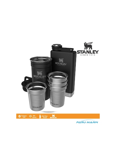 Stanley Adventure Çelik Shot Bardak ve Matara Seti Siyah