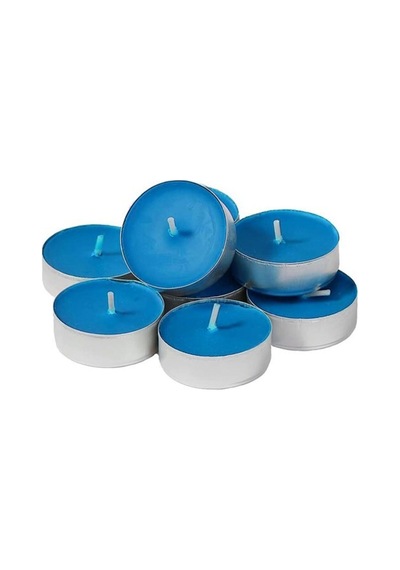 Mavi Renkli Tealight Mum 10 Adet