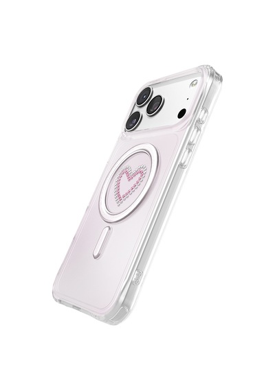 İphone 17 Pro Uyumlu Kılıf M-safe Şarj Özellikli Zore Paris Mova Sert Pc Kapak Pembe