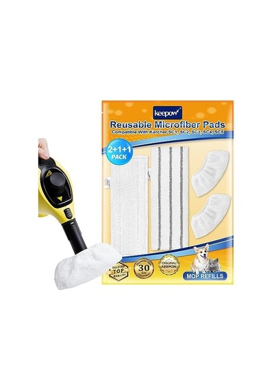 Keepow Kärcher Buharlı Temizleyici Aksesuarı Easyfix Sc 1, Sc 2, Sc 3, Sc 4, Sc 5 İçin Mikrofiber Bez Seti, İyileşt Genel