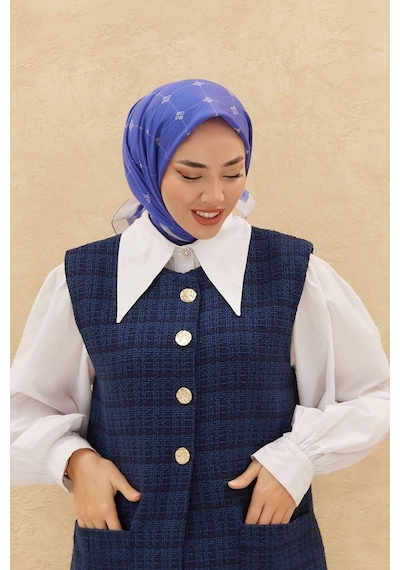 Silk Home Olinda Eşarp - Saks Gri - Saks Gri
