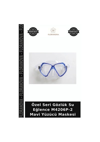 Özel Seri Gözlük Su Eğlence M4206p-2 Mavi Yüzücü Maskesi