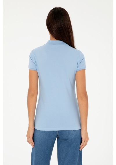 U.S. Polo Assn. Kadın Açık Mavi Basic Polo Yaka Tişört 50280071-VR003 U.S. Polo Assn. Kadın Açık Mavi Basic Polo Yaka Tişört 50280071-VR003