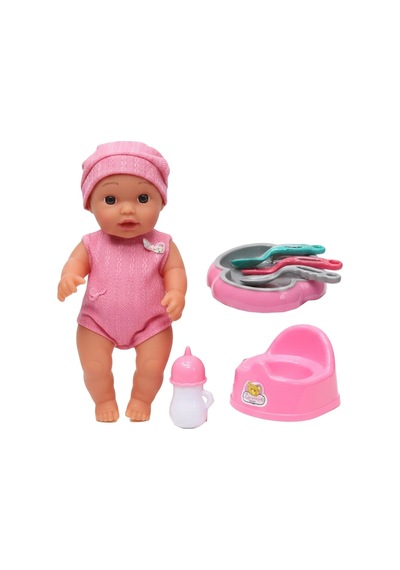 Ruby Su İçen Ve Altını Islatan Eğitici Et Bebek Seti - Lazımlıklı, Biberonlu Emzikli Set