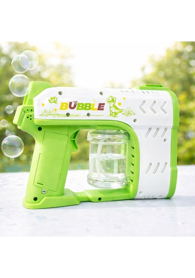 Bubble Blaster Işıklı Ve Müzikli Çift Başlıklı Köpük Tabancası Double Head Bubble Gun - Yeşil