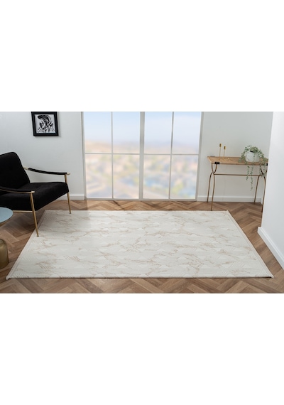 Scala Sc012a Beyaz Halı Modern Desenli Tozu Az Akrilik Salon Halısı Yatak Odası Mutfak Koridor