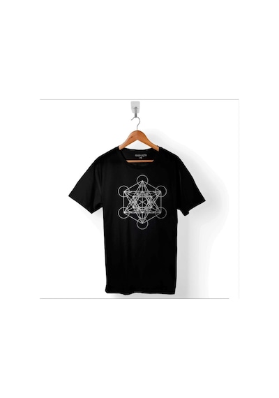 Sacred Geometry Kabbalah Metatrons Ube Flower Baskılı Tişört Unisex T-shirt 001