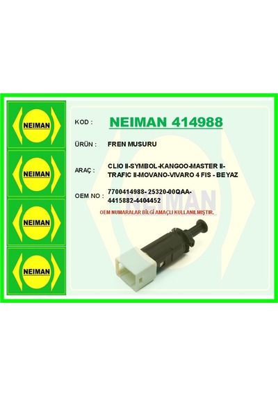 Bescher Fren Musuru Clıo Iı-symbol-kangoo-master Iı-trafıc Iı-movano-vıvaro 4 Fıs - Beyaz Neıman 414988 7700414988 25320 00qaa 4415882 4404