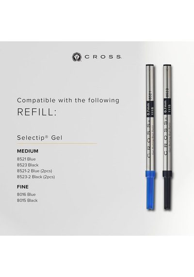 Cross Kenar Rollerball Çizgi Genişliği M, Mürekkep Rengi: Siyah, Çok Renkli