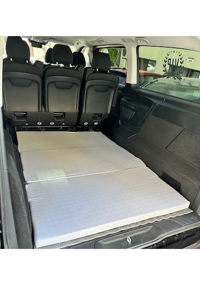 Araç Yatağı Sünger Katlanabilir Oto Yatağı Üniversal 120x180x6 Cm-tesla Ve Birçok Modele Uygun-gri