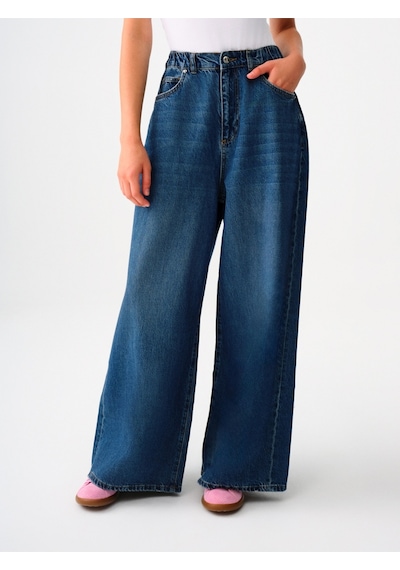 Palazzo Regular Fit Kadın Pantolon Denim