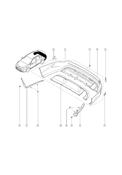 Arka Tampon Alt Parça Fluence 960309363R