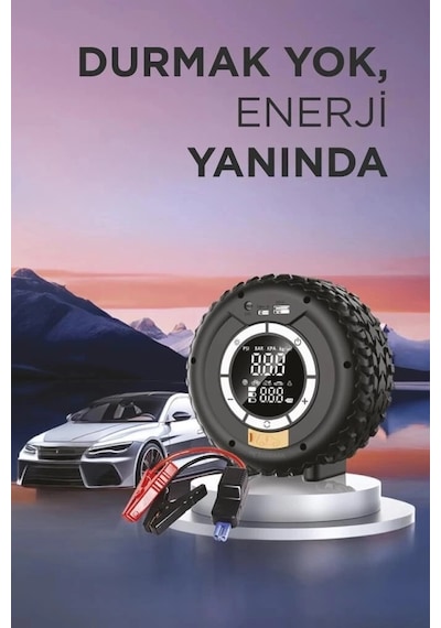 Torima Aps-03 Taşınabilir Araç Akü Takviyeli Powerbank Lastik Şişirici Aydınlatma Fenerli Cihaz