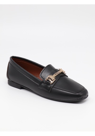 Nesilshoes Nesil Shoes Ypr C07 Siyah Tokalı Kadın Babet