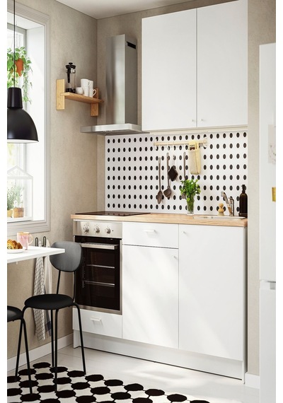 Ikea Beyaz Fonksiyonel Mutfak Dolabı 180x61x220 Cm