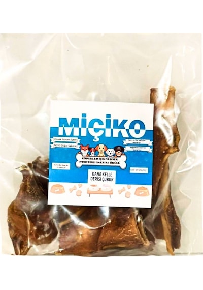 Zengin Proteinli Dana Kelle Derisi Köpek Ödülü 100gr