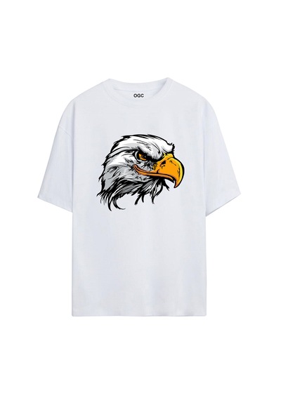 Kartal Oversize Unisex T-shirt Beyaz