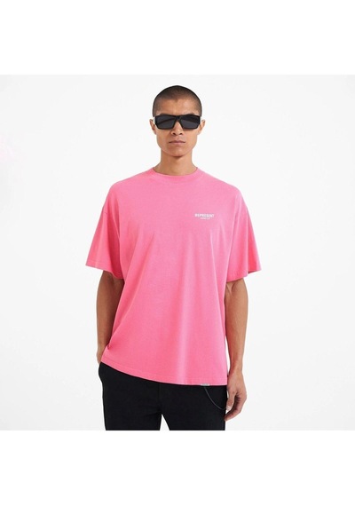 Flood Of Style Erkek Pembe Represent Baskılı Bisiklet Yaka Tshirt