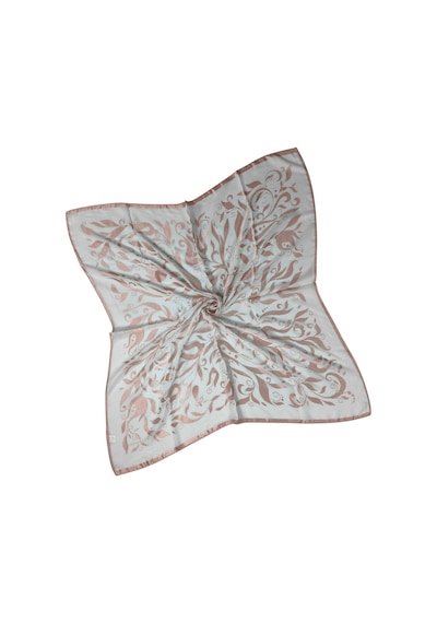 Mim Eşarp Mısırlı Eşarpları Çiçek Desenli Devore Eşarp Rose Gold
