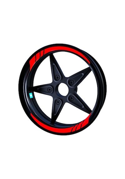 Moto GP Bayrak Kırmızı İç Jant Şeridi Sticker Çınar Extreme