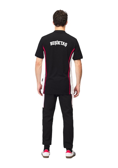 Beşiktaş Lisanslı Siyah Polo Yaka T-shirt 03-siyah