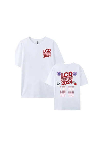 Startmore Beyaz Electronic Rock Band Lcd Soundsystem Short Sleeve Summer Beyaz