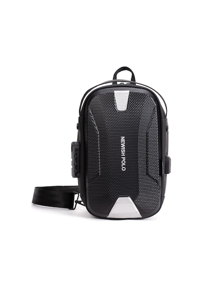 Newish Polo Erkek Şifreli Kilitli Su Geçirmez Sling Bag 404 Çapraz Omuz Ve Sırt Çantası - New404 Gri
