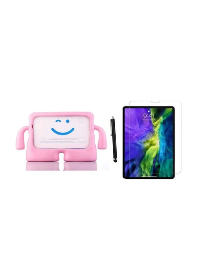 Apple Ipad Pro 11 2.nesil A2228, A2068, A2230 Kılıf Karakter Ibuy Silikon Kılıf + Ekran Koruyucu Arka Kapak