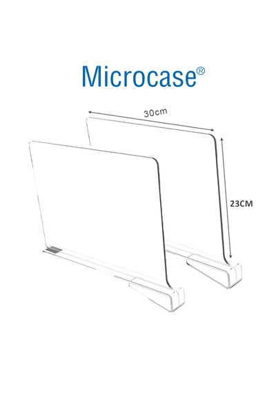 Microcase 2 Li Gardop Eşya Elbise Ve Genel Kullanım Düzenleyici Alan Bölümleyici Set 30x23 Cm Al5709 Şeffaf