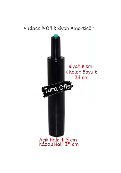 Tura Ofis 4 Class 140'lık Siyah Amortisör