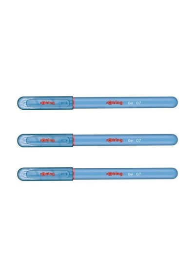 Tr Jel Mürekkepli Tükenmez Kalem, 0.7mm, Açık Mavi, 3'lü Set Genel