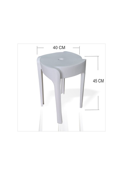 Büyük Geniş Uzun Sağlam Kırılmaz 45 cm Oturak Tabure