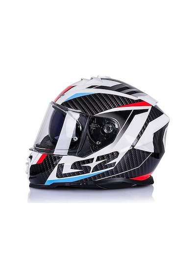 Ls2 Storm 2 Racer Beyaz Kapalı Motosiklet Kaskı Beyaz - Siyah