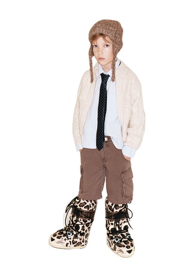 V010 Leopard Bot Kız Çocuk 80d3400300 Moon Boot Icon Junior Animal Boots Çok Renkli