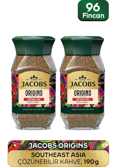 Jacobs Origin Southeast Granül Kahve Cam 2 x 95 G