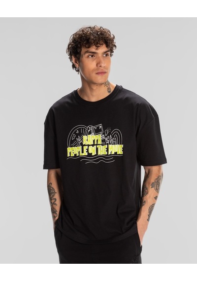 Kappa Logo Fred Erkek T-shirt-siyah Siyah