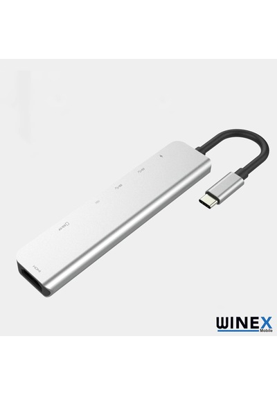 Winex 7in1 USB Type-C Hub Port Adaptör 4K HDMI USB PD Girişli