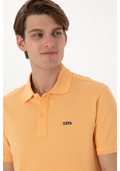 U.S. Polo Assn. Erkek Regular Fit Polo Yaka Turuncu Basic Tişört 50306007-VR202