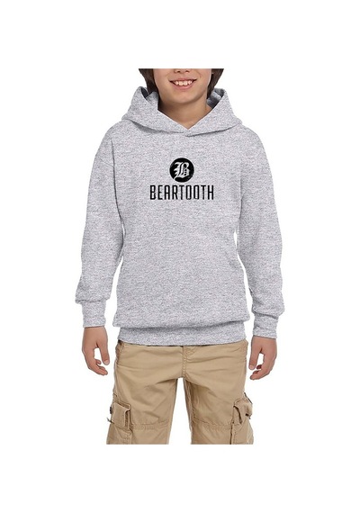 Zepplin Giyim Beartooth Classic Gri Çocuk Kapşonlu Sweatshirt Gri