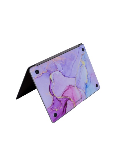 Apple Uyumlu Macbook Air M1 Kılıf Marble14 Kaplama Yapıştırma Sticker Laptop Koruyucu A2337 İle Siyah