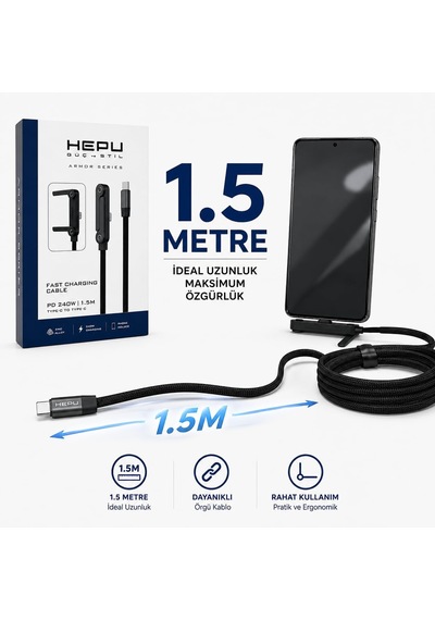 Armor Series Hp-atc01 Pd 240w Type-c To Type-c Hızlı Şarj Kablosu 1.5m - Çinko Alaşım Gövdeli, Örgülü Entegre Telefon Stantlı Ve 90 Açılı Veri Aktarım Kablosu Armor Series Hp-atc01 Pd 240w Type-c To Type-c Hızlı Şarj Kablosu 1.5m - Çinko Alaşım Gövdeli, Örgülü Entegre Telefon Stantlı Ve 90 Açılı Veri Aktarım Kablosu