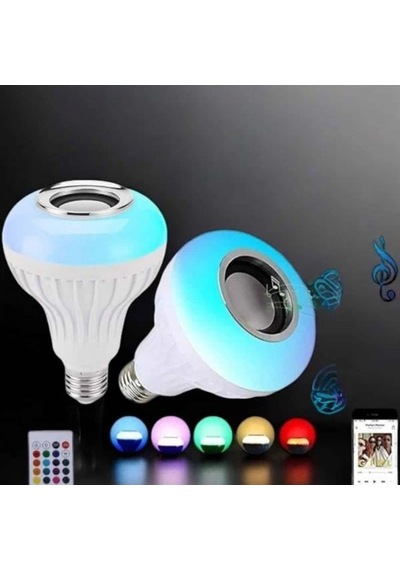 Kablosuz Bluetooth Led Lambalı Hoparlör Dekoratif Akıllı Ampul Tasarımlı