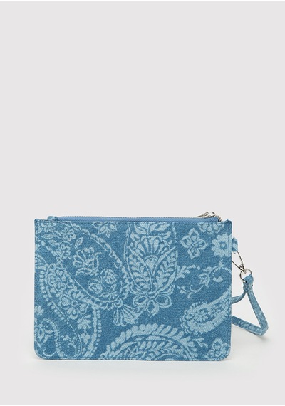 Mavi - Desenli Denim El Çantası 1913944-82050