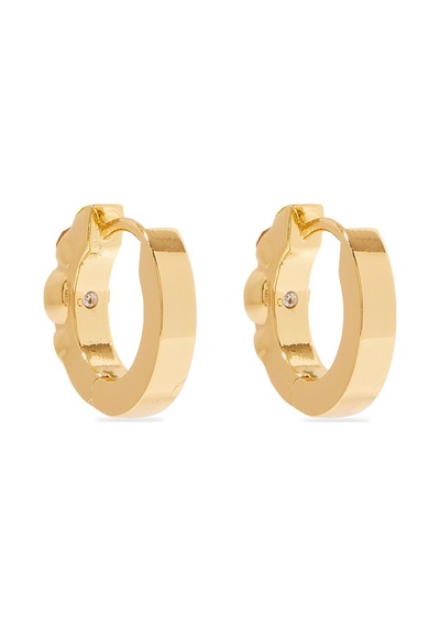 Gem Huggie Hoops 1.5x1.5 Cm Renkli Küçük Halka Küpeler, Şık Ve Zarif Tasarım Kırmızı