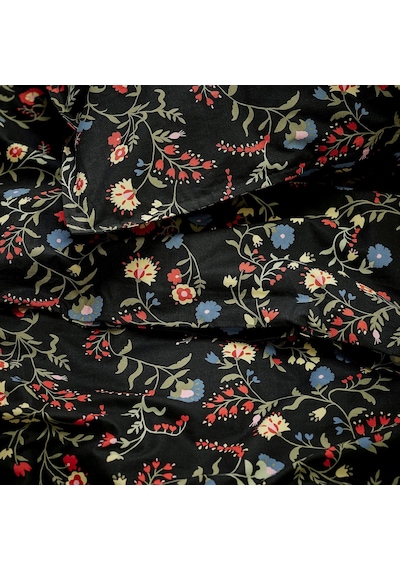 Ikea Brudkrusbär Tek Kişilik Nevresim Takımı 150 X 200 Cm Siyah - Sarı - Kırmızı - Mavi Çok Renkli