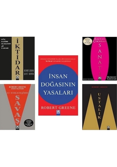 Baştan Çıkarma Sanatı - Iktidar - Ustalık - Insan Doğasının Yasaları /5 Kitap Set / Robert Greene