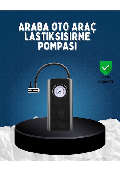 Hnrlıshp Elektrikli Hava Kompresörü Type-c Usb Şarjlı Çok Fonksiyonlu Lastik Pompası