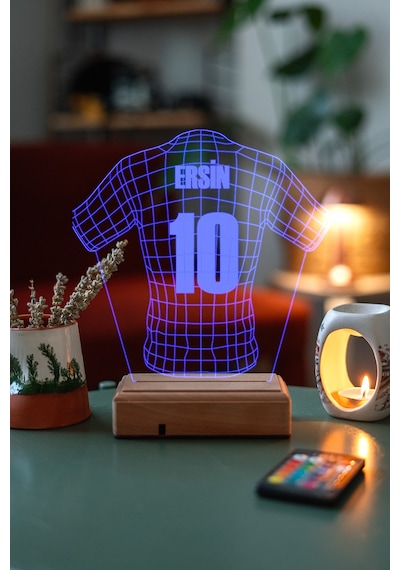 Futbol Sevenlere Hediye Tasarım 3D Led Forma Gece Lambası Futbol Sevenlere Hediye Tasarım 3D Led Forma Gece Lambası