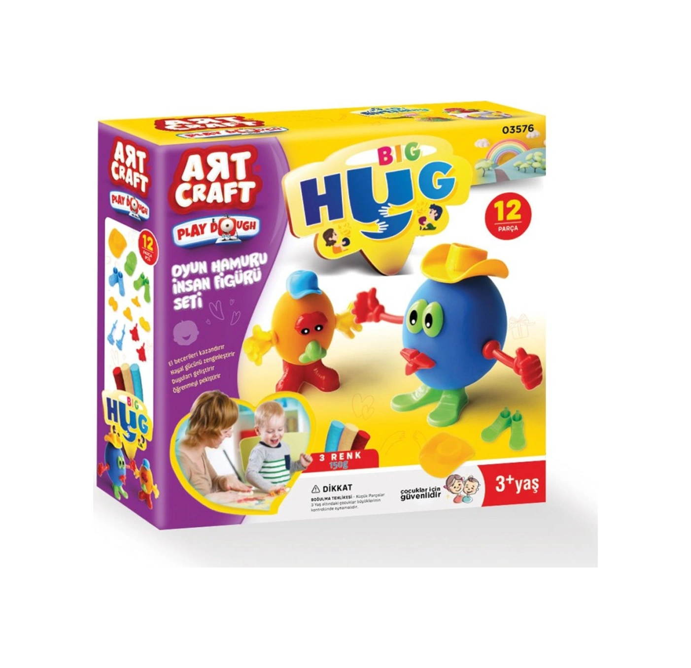 03576 İnsan Figürü Seti Oyun Hamuru 150 Gr. Çok Renkli